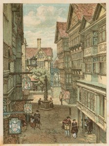 Die Internationale Gesundheitsausstellung in South Kensington, 1884: die alte Londoner Straße