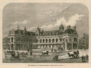 Der Islington und Highbury Bahnhof, North London Railway von English School