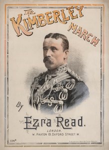 The Kimberley March, Notenblatt mit einem Porträt von General John French von English School