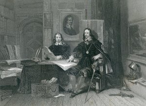Der König und Hyde in Oxford, von J. T. Willmore, 1844 von English School