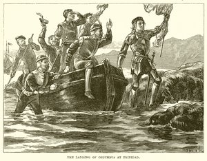 Die Landung von Kolumbus in Trinidad von English School
