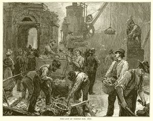 Das Ende von Temple Bar, 1877