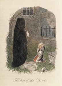 Der letzte der Geister, Illustration zu A Christmas Carol von Charles Dickens (1812-70) 1843