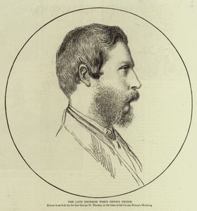 Der verstorbene Kaiser als Kronprinz (Gravur) von English School
