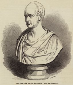 Der verstorbene John Walter, Esquire, von einer Büste in Bearwood (Stich) von English School