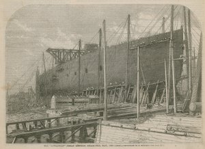 Das Dampfschiff Leviathan (Great Eastern), Mai 1856 von English School