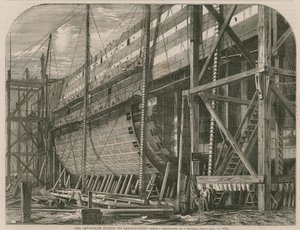 Der Leviathan während des Baus von English School