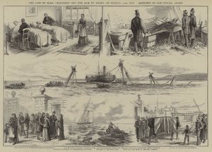 Der Verlust der HMS "Eurydice" vor der Isle of Wight, am Sonntag, 24. ult (Gravur) von English School