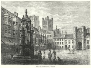 Der Marktplatz, Wells (Gravur)