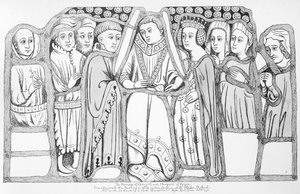 Die Hochzeit von Heinrich VI. und Margarete von Anjou, veröffentlicht von J. Carter Hamilton, 1793 von English School