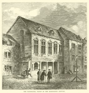 Das Marshalsea-Gefängnis im achtzehnten Jahrhundert von English School