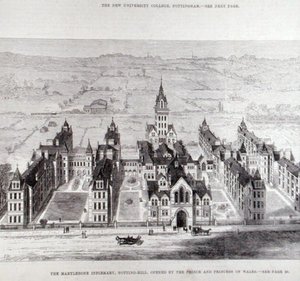 Das Marylebone-Infirmary, Notting Hill, eröffnet von dem Prinzen und der Prinzessin von Wales, aus The Illustrated London News, 7. Februar 1881