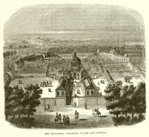 Die Menagerie, Versailles, im letzten Jahrhundert von English School