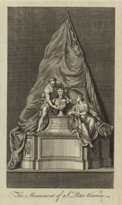 Das Denkmal von Sir Peter Warren von English School