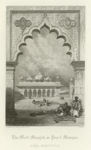 Die Moti Masjid oder Perlenmoschee, Agra, Indien von English School