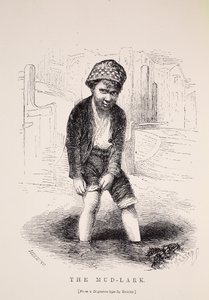 Der Schlammwühler, nach einem Daguerreotypie von Richard Beard, Illustration aus London Labour and London Poor von Henry Mayhew, veröffentlicht 1862