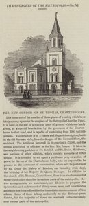 Die neue Kirche von St. Thomas, Charterhouse (Gravur) von English School