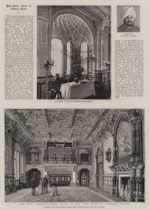 Der neue indische Durbar-Raum im neuen Flügel des Osborne House (Gravur) von English School