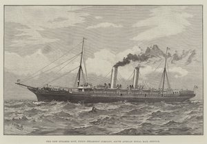 Der neue Dampfer Scot, Union Steamship Company, Südafrikanischer Königlicher Postdienst