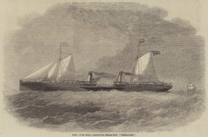 Das Dampfschiff der Ocean Mail Company "Connaught"