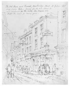 The Old Hare and Hounds, Buckridge Street, St Giles im Jahr 1818
