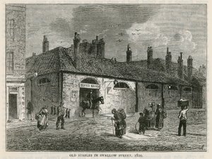 Die alten Ställe in der Swallow Street, London von English School