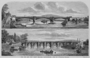 Die alten und neuen Trent-Brücken, Nottingham