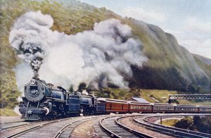 Die Pazifik des New York Chicago Express, Illustration aus The Wonder Book of Railways, vierzehnte Ausgabe, herausgegeben von Harry Golding, 1929