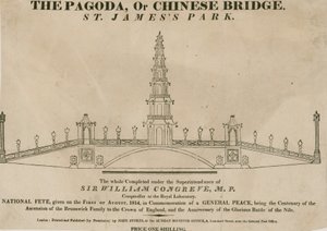 Die Pagode oder chinesische Brücke, St Jamess Park, London