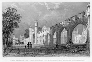 Der Palast des Bischofs von Durham, in Bishop Auckland, 1833 von English School