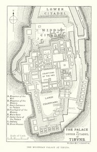 Der Palast oder die obere Zitadelle von Tiryns