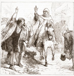 Der päpstliche Nuntius Chieregato in Nürnberg, Illustration aus Die Geschichte des Protestantismus von James Aitken Wylie, veröffentlicht 1878 von English School