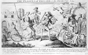Die Plagen Englands oder die Torheit der Jakobiten, 1745 von English School