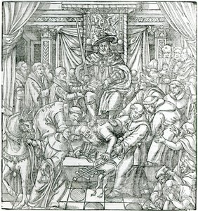 Der Papst von König Heinrich VIII. unterdrückt, 1534 von English School