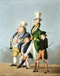 Die Preise - Vollpreis, Halber Preis, Hoher Preis und Niedriger Preis, graviert von George Hunt, veröffentlicht von Thomas McLean, 1827