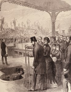 Der Prinz von Wales eröffnet die neuen Norddocks in Liverpool von English School