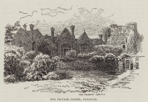 Die Privatkapelle, Farnham (Gravur) von English School