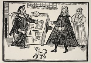 Der Proktor und Parator, Titelblatt einer Abhandlung über die Missbräuche und Exorbitanzen der geistlichen Gerichte, 1641