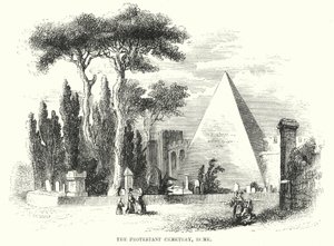 Der protestantische Friedhof, Rom (Gravur)