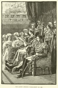 Die Königin eröffnet das Parlament im Jahr 1846 von English School