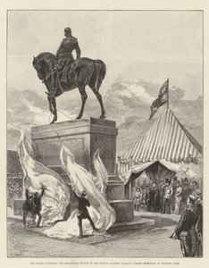 Die Königin enthüllt die Reiterstatue des Prinzgemahls (Women