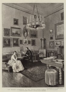 Das jüngste Treffen der dänischen Königsfamilie in Kopenhagen (Gravur) von English School