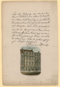 Die Residenz von Thomas Davies, Russell Street, Covent Garden, London von English School
