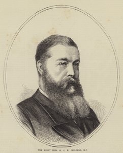 Der Rechte Ehrenwerte H. C. E. Childers, MP (Gravur) von English School