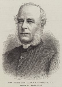 Der rechte Reverend James Moorhouse, DD, Bischof von Manchester (Stich) von English School