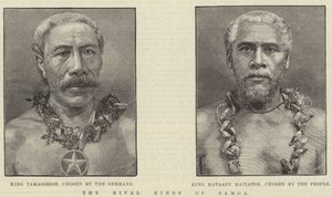 Die rivalisierenden Könige von Samoa (Stich) von English School