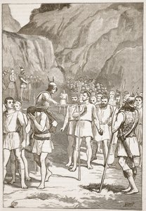 Die Römer gehen unter dem Joch bei den Caudine Gabeln hindurch von English School