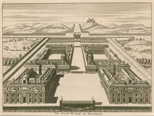 Das Königliche Hospital in Greenwich, London von English School