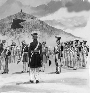Die Royal Marines besetzen die neu erworbene Insel Hongkong