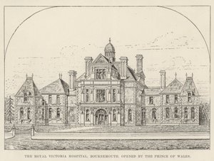 Das Royal Victoria Hospital, Bournemouth, eröffnet vom Prinzen von Wales (Gravur) von English School